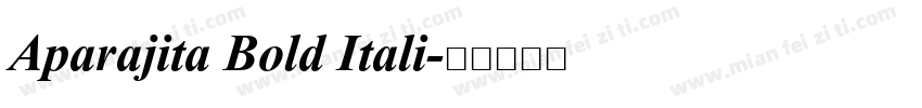 Aparajita Bold Itali字体转换